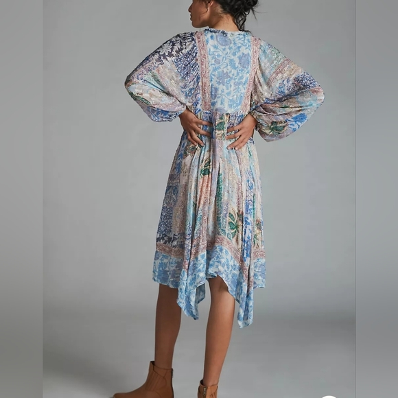 Anthropologie Flowy Bohemian Midi Dress - Picture 2 of 7